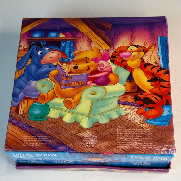 Kids Winnie the Pooh Size 3 Smartfit White Blue Velcro Sneakers Vintage 90s - Picture 15 of 15